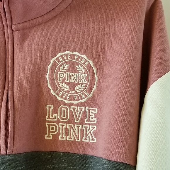 PINK VS Quarter Zip Sweatshirt - Pink Gray - Picture 4 of 10